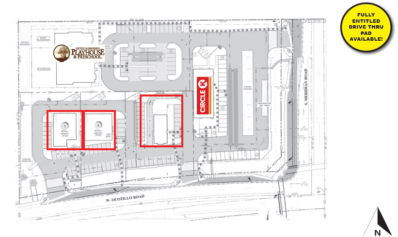 NWC Ocotillo & Meridian, Queen Creek, AZ for lease - Site Plan - Image 2 of 6