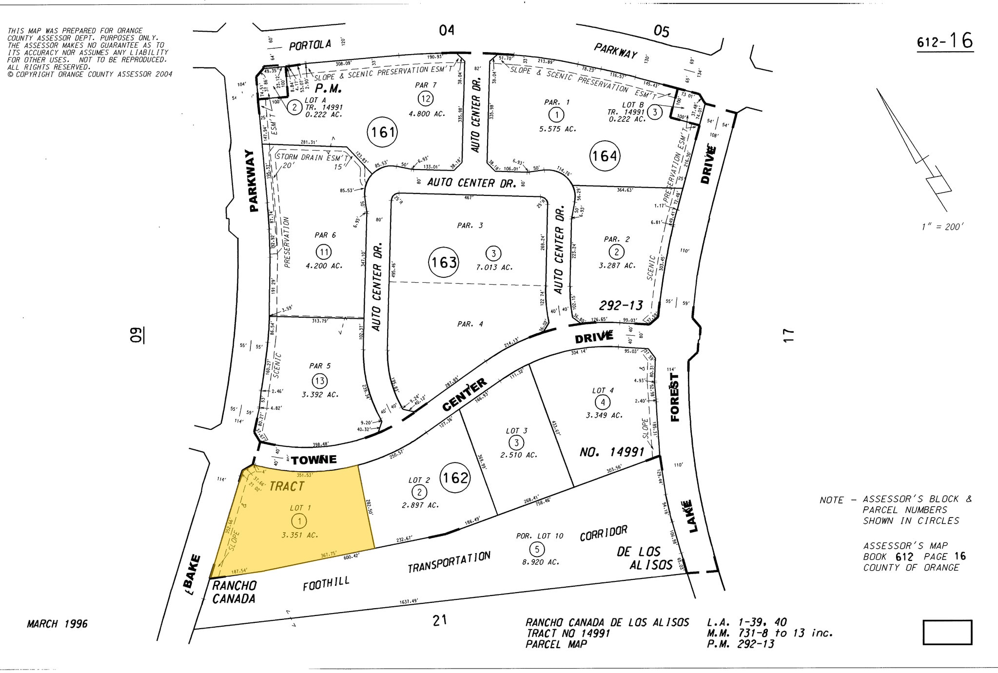 26700 Towne Centre Dr, Foothill Ranch, CA for sale Plat Map- Image 1 of 1