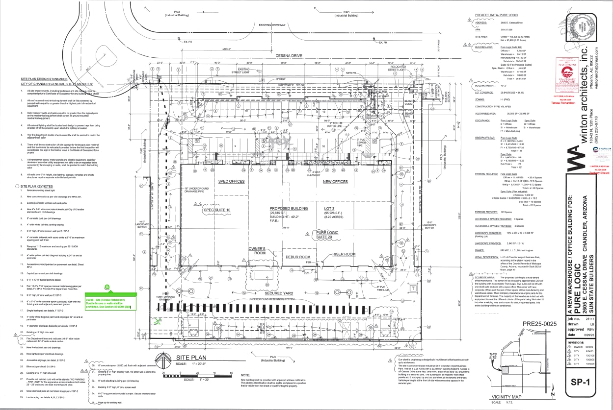 2605 E Cessna Dr, Chandler, AZ for lease Site Plan- Image 1 of 1