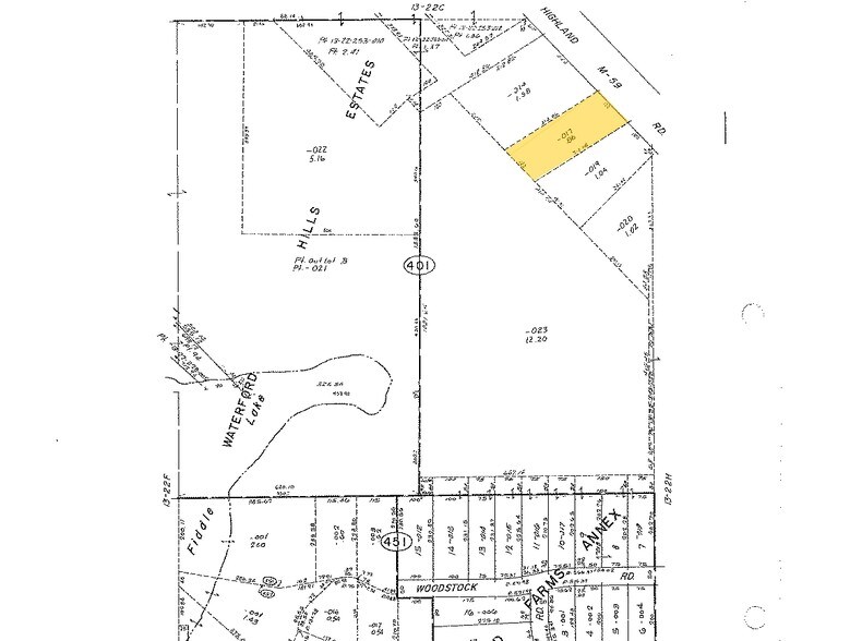 4301 Highland Rd, Waterford, MI for lease - Plat Map - Image 2 of 2