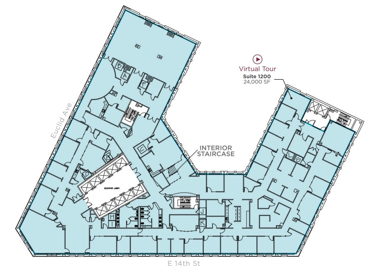 1400-1422 Euclid Ave, Cleveland, OH for lease Floor Plan- Image 1 of 1