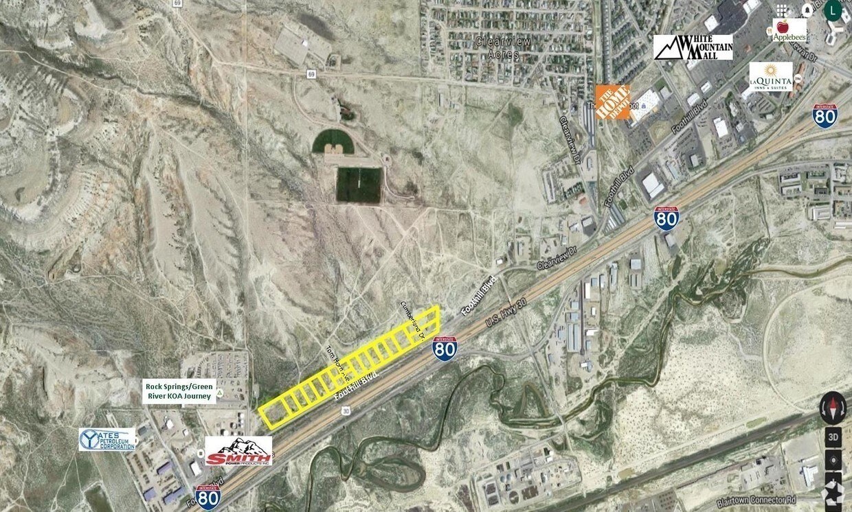 1029 Foothill Blvd, Rock Springs, WY for sale Aerial- Image 1 of 1