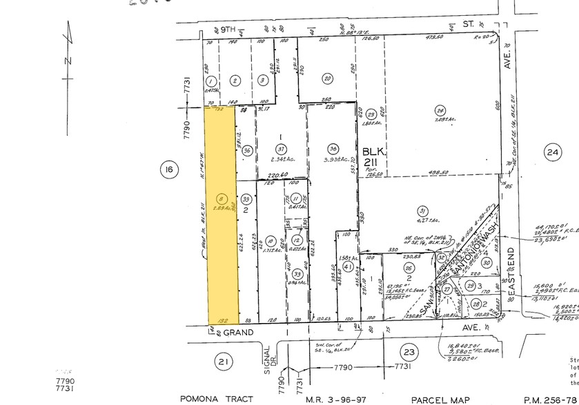 1415 E Grand Ave, Pomona, CA for lease - Plat Map - Image 2 of 2