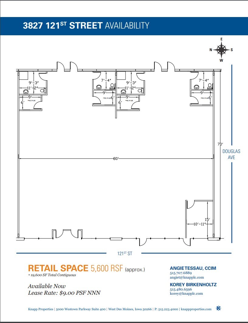 3821 - 3855 121st St, Urbandale, IA for sale Floor Plan- Image 1 of 1