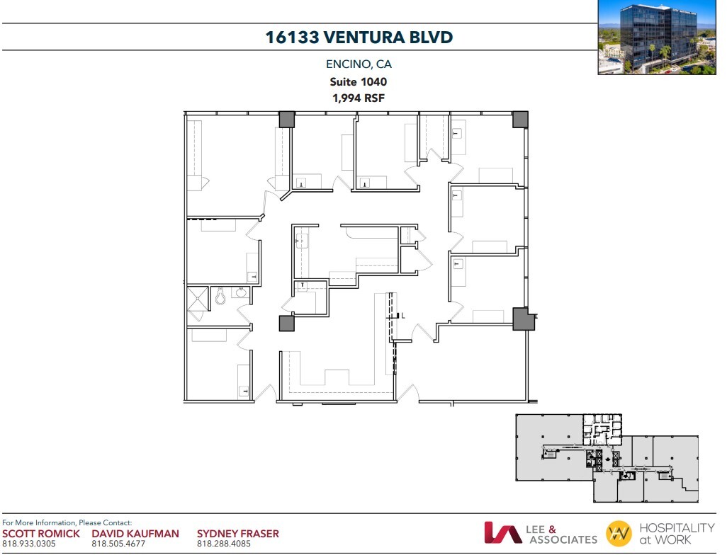 16133 Ventura Blvd, Encino, CA for lease Floor Plan- Image 1 of 1