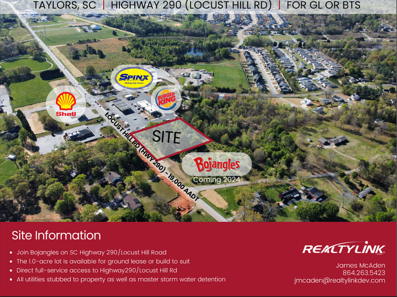 2617 Locust Hill Rd, Taylors, SC for lease - Aerial - Image 1 of 2