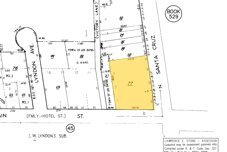 1-17 1/2 N Santa Cruz Ave, Los Gatos, CA for sale - Plat Map - Image 1 of 1