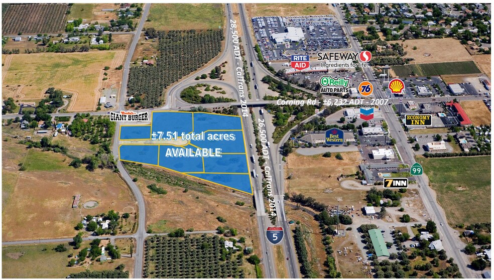 Corning Crossroads, Corning, CA, 96021 Land Portfolio For Sale on