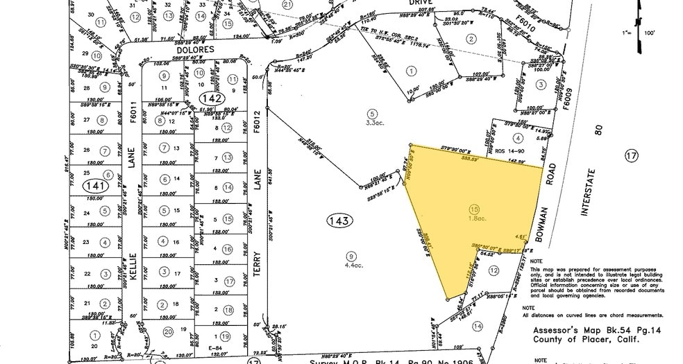 13445 Bowman Rd, Auburn, CA for sale - Plat Map - Image 3 of 4