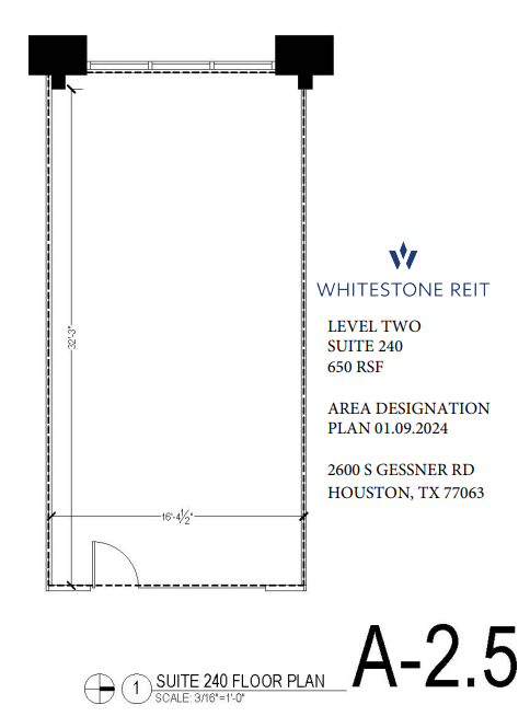 2600 S Gessner Rd, Houston, TX for lease Floor Plan- Image 1 of 1