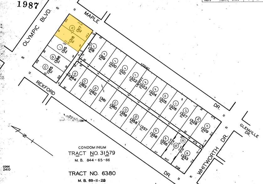 9230 W Olympic Blvd, Beverly Hills, CA for lease - Plat Map - Image 2 of 9