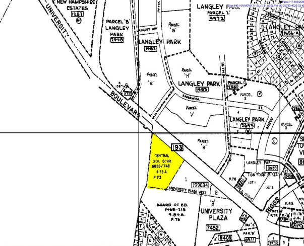 1401 University Blvd E, Hyattsville, MD for lease - Plat Map - Image 3 of 10