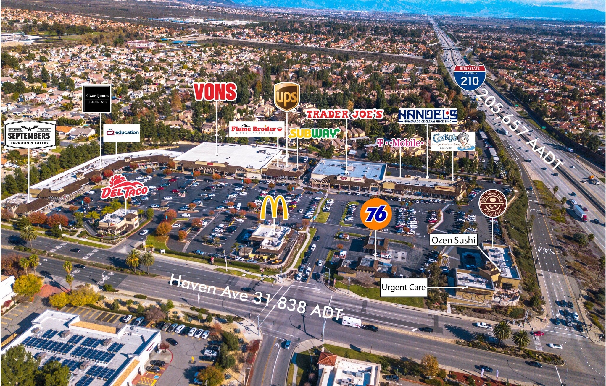 6321-6411 Haven Ave, Rancho Cucamonga, CA for lease Aerial- Image 1 of 16