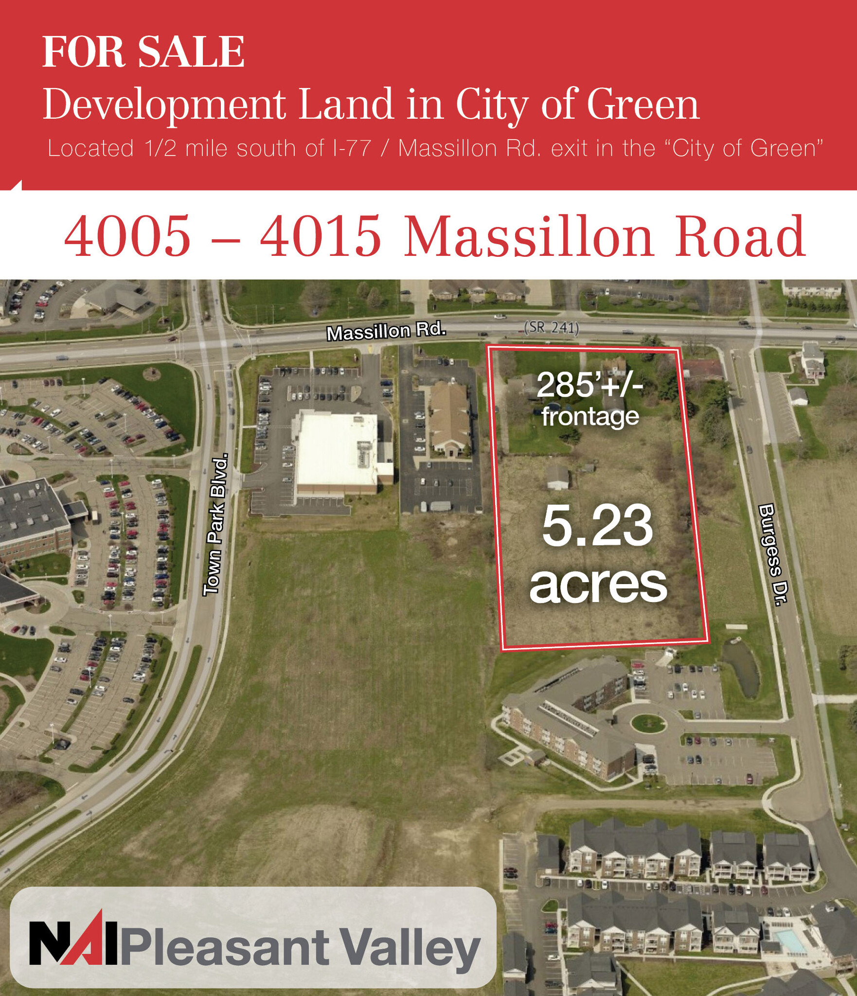 4005-4015 Massillon Rd, Uniontown, OH for sale Aerial- Image 1 of 2