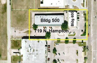 719 N Hampton Rd, DeSoto, TX - aerial  map view