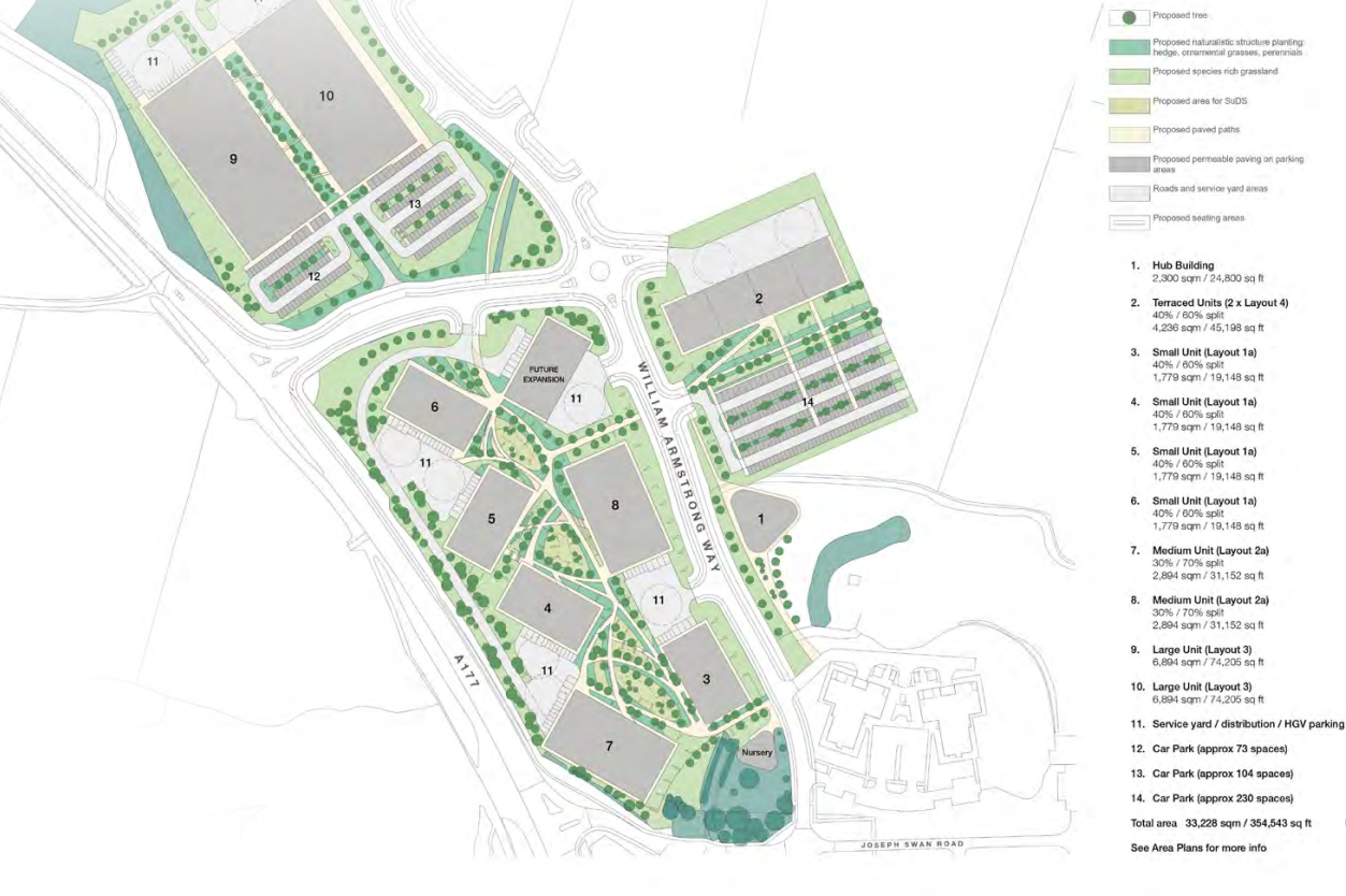 William Armstrong Way, Sedgefield for lease Site Plan- Image 1 of 9