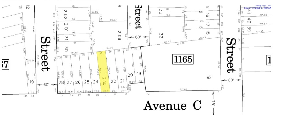 21 Avenue C, Newark, NJ for sale - Plat Map - Image 3 of 3