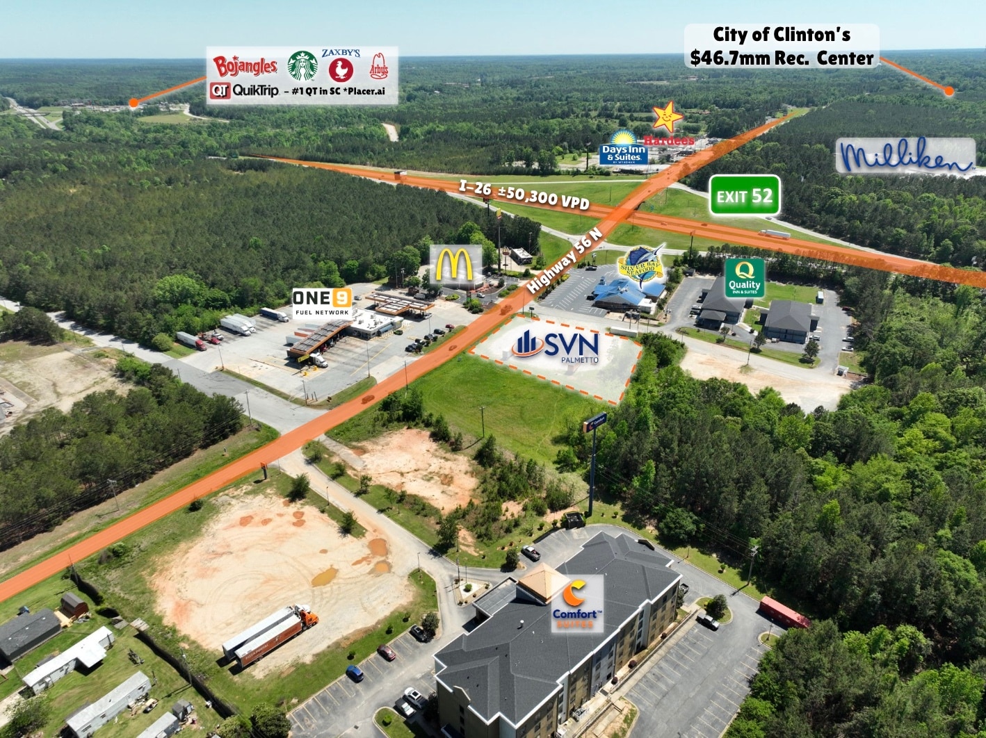 12819 Highway 56, Clinton, SC for lease Aerial- Image 1 of 6