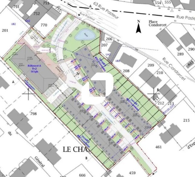 63 Rue Louis Pasteur, Vendin-le-Vieil for sale - Site Plan - Image 3 of 4