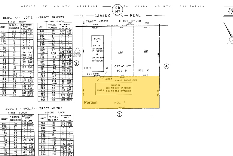 4966 El Camino Real, Los Altos, CA for lease - Plat Map - Image 2 of 7