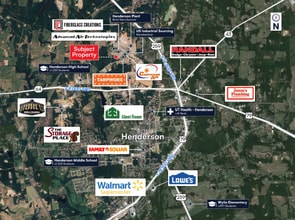 500 Austin Ave, Henderson, TX - AERIAL  map view - Image1