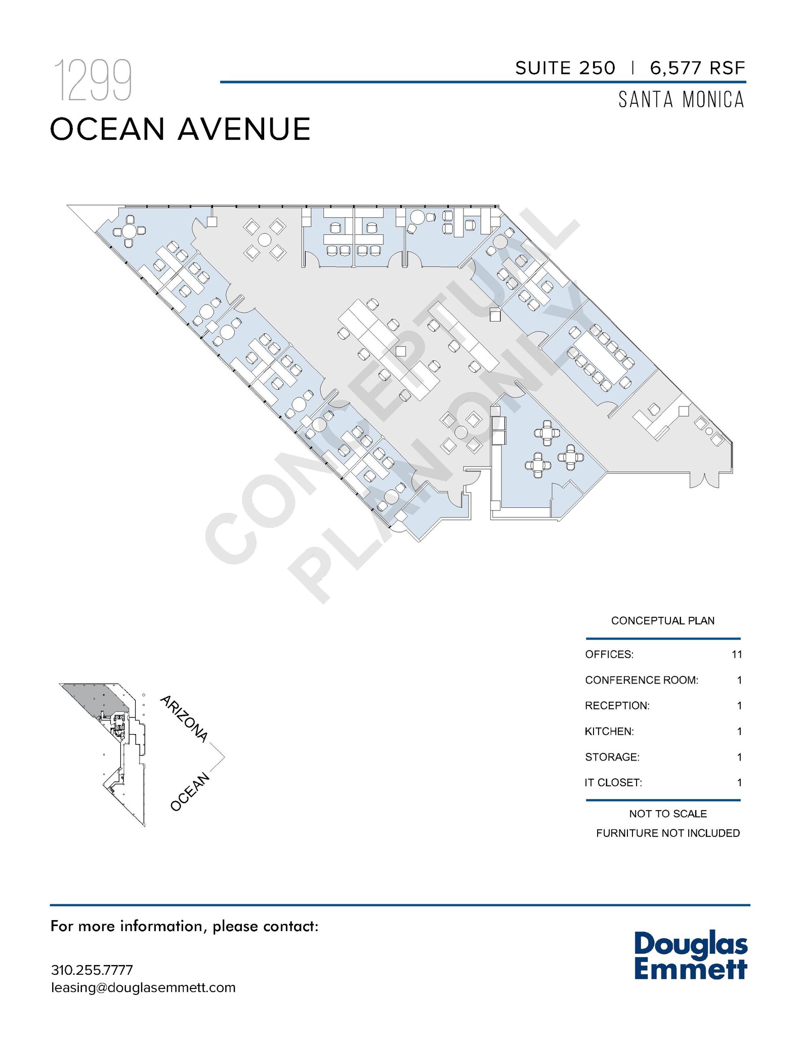1299 Ocean Ave, Santa Monica, CA for lease Floor Plan- Image 1 of 1