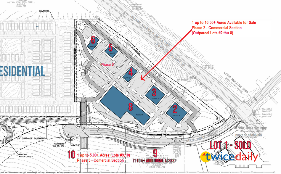 1095 Long Hollow Pike, Gallatin, TN for sale - Site Plan - Image 3 of 3