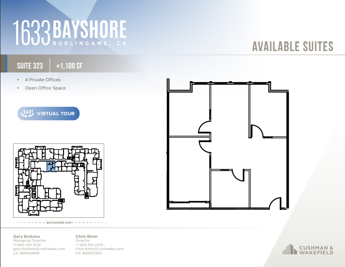 1633 Bayshore Hwy, Burlingame, CA for lease Floor Plan- Image 1 of 1