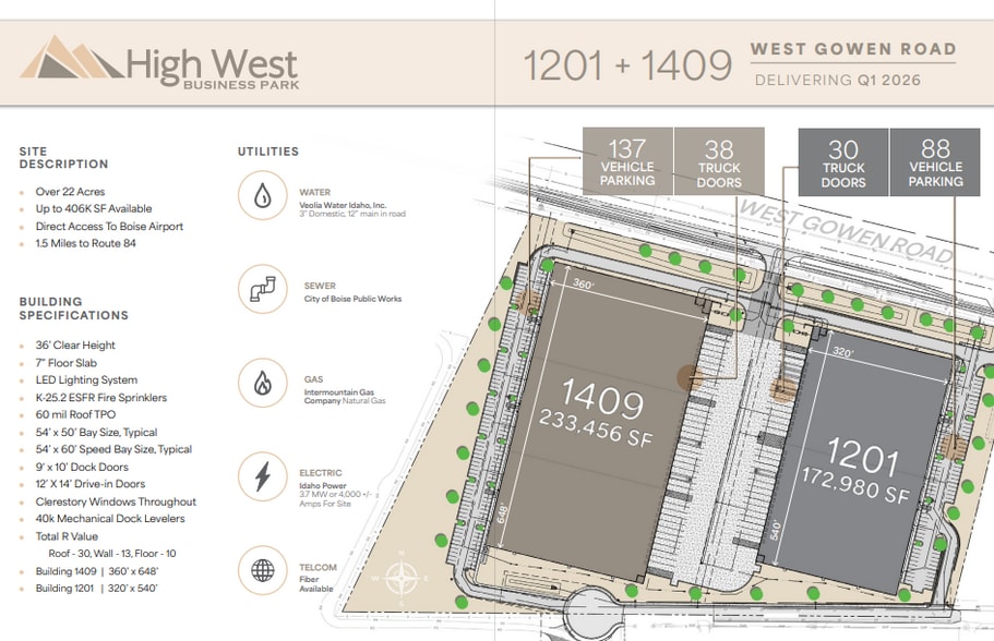 1201 W Gowen Rd, Boise, ID for lease - Site Plan - Image 3 of 8