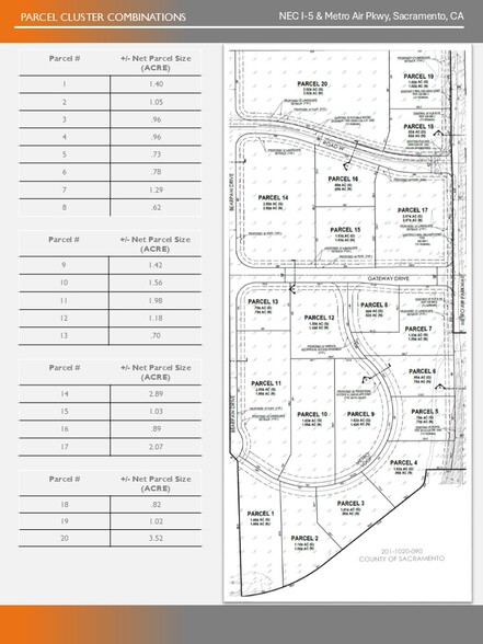 Metro Air Parkway at I-5 Pky, Sacramento, CA for lease - Plat Map - Image 3 of 7