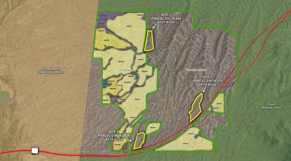 SR 87 & N Vista Del Oro, Fort Mcdowell, AZ for sale - Aerial - Image 1 of 6