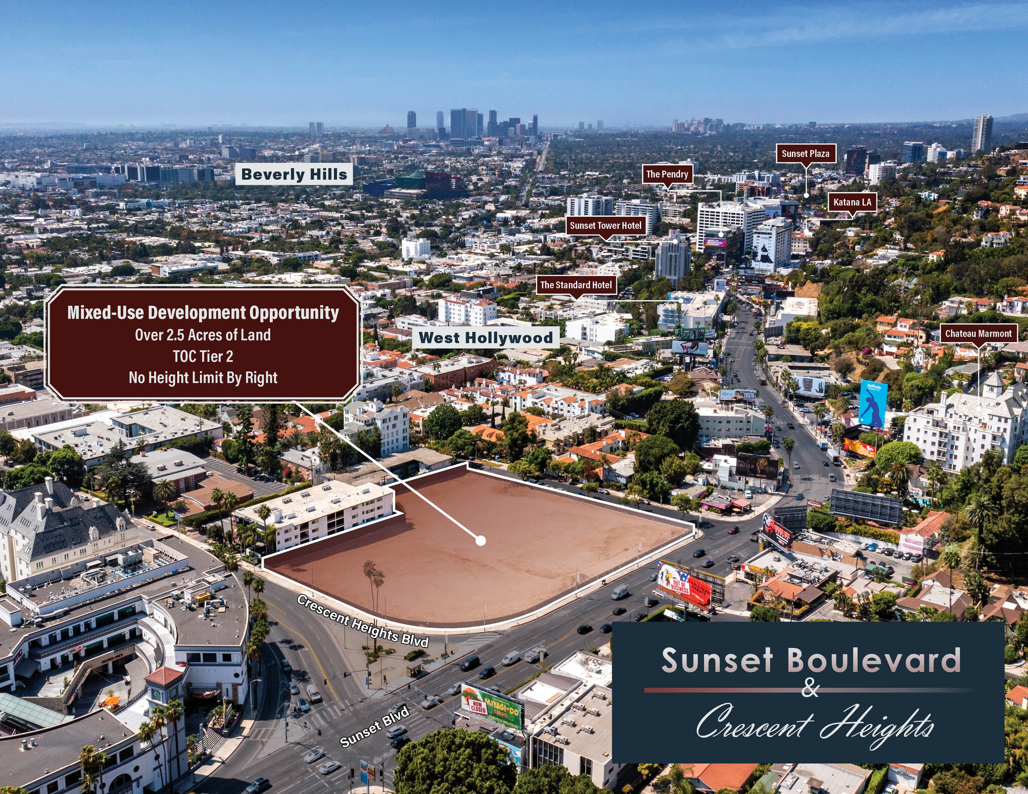 8150 W Sunset Blvd, Los Angeles, CA for sale Aerial- Image 1 of 1