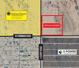 NEC Curry Rd & Cornman Rd, Eloy, AZ - AERIAL map view - Image1