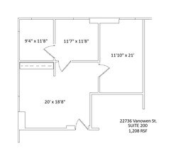 22736 Vanowen St, West Hills, CA for lease Floor Plan- Image 1 of 1