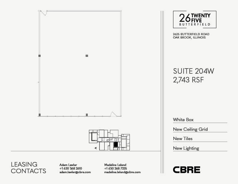 2625 Butterfield Rd, Oak Brook, IL for lease Floor Plan- Image 1 of 1