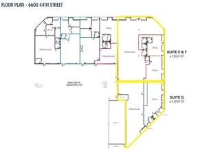 6524 44th St, Sacramento, CA for lease Floor Plan- Image 2 of 2