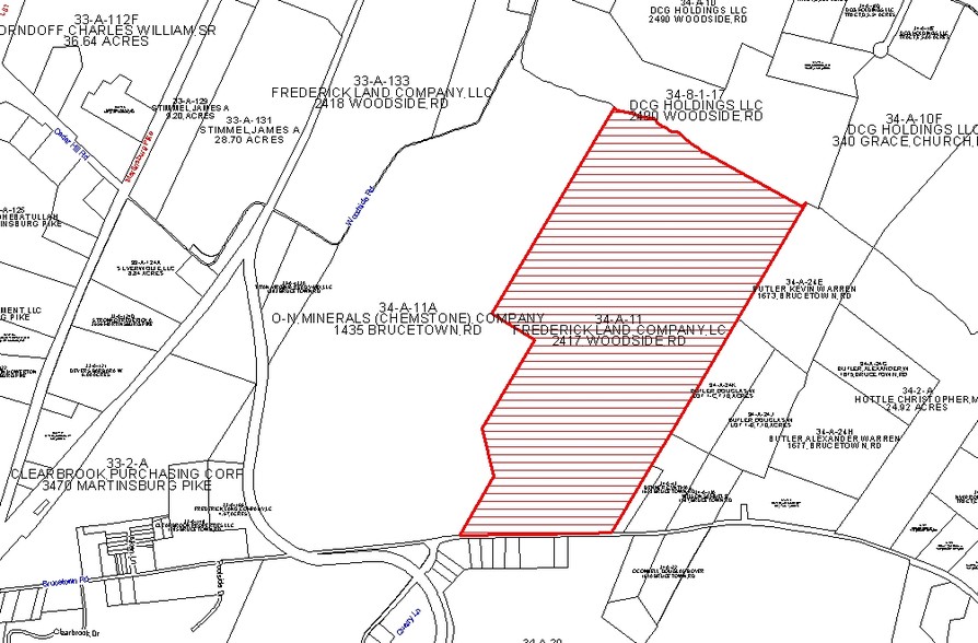 Brucetown Rd, Clear Brook, VA for sale - Plat Map - Image 1 of 1