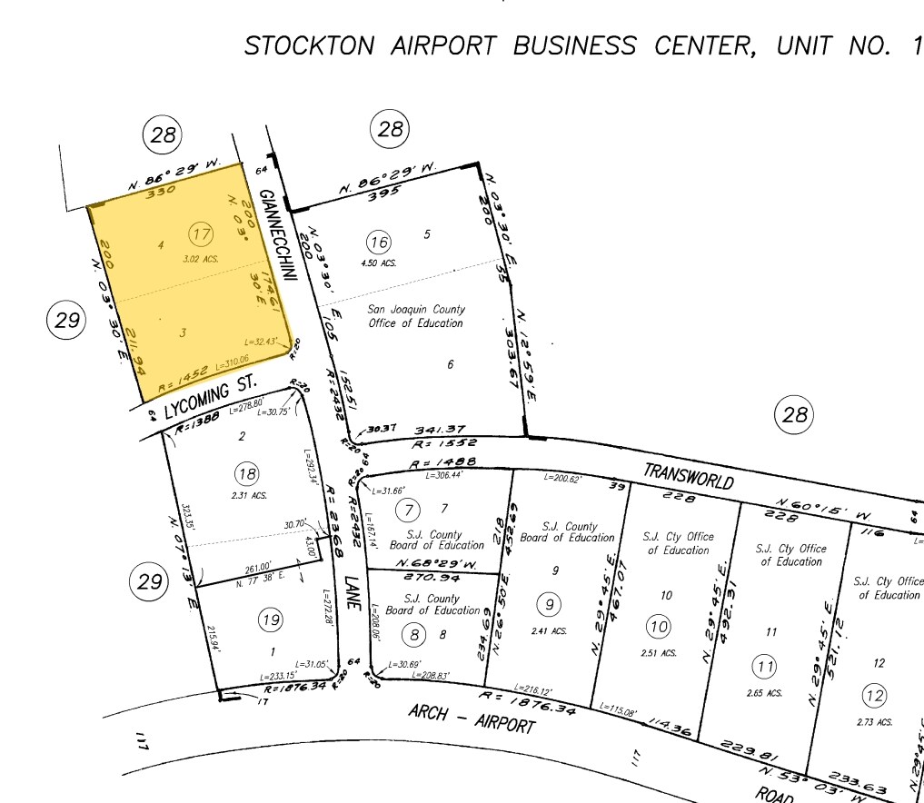 2619 Lycoming Rd, Stockton, CA for sale Plat Map- Image 1 of 1