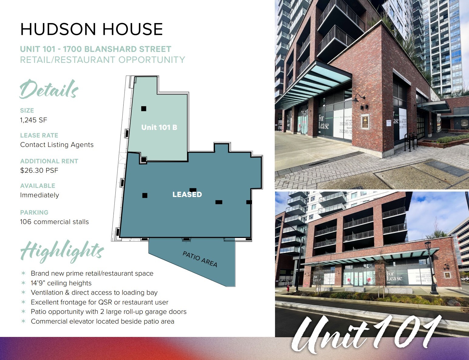 1700 Blanshard St, Victoria, BC for lease Floor Plan- Image 1 of 2