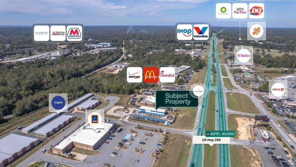 6 Marketplace Way, Phenix City, AL for sale - Aerial - Image 2 of 3