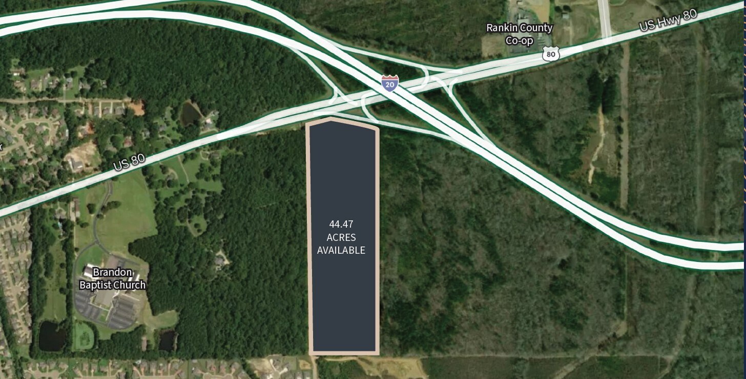 44.47 Acres Hwy 80, Brandon, MS for sale Primary Photo- Image 1 of 2
