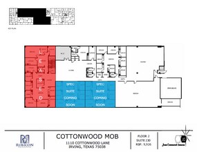 1110 Cottonwood Ln, Irving, TX for lease Floor Plan- Image 1 of 2