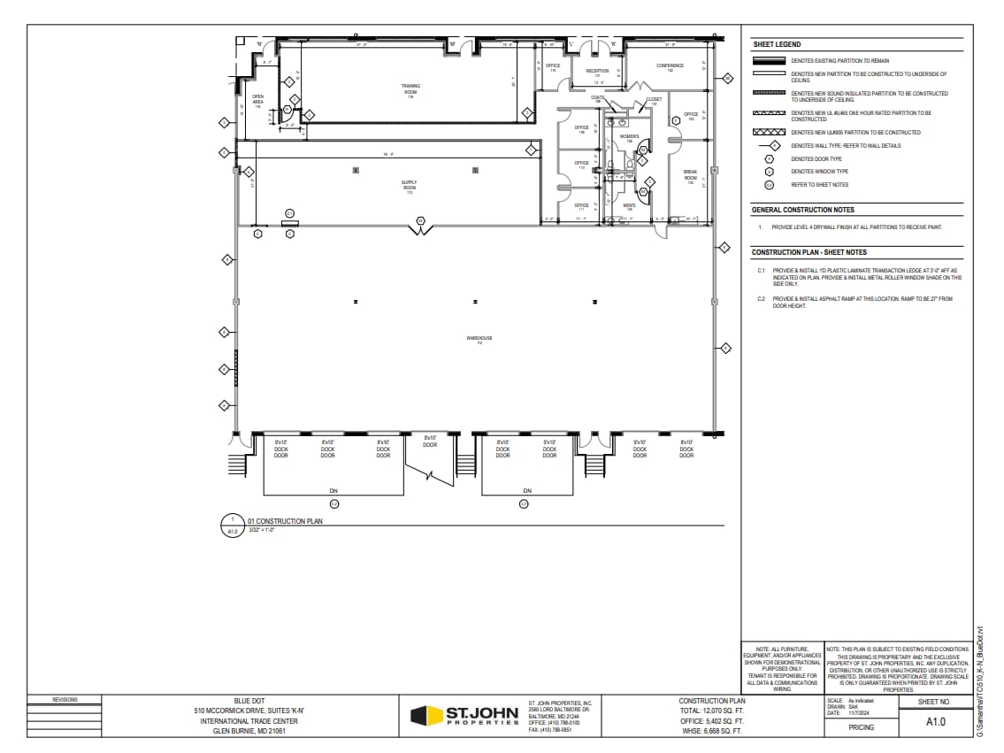 510 McCormick Dr, Glen Burnie, MD for lease Floor Plan- Image 1 of 1