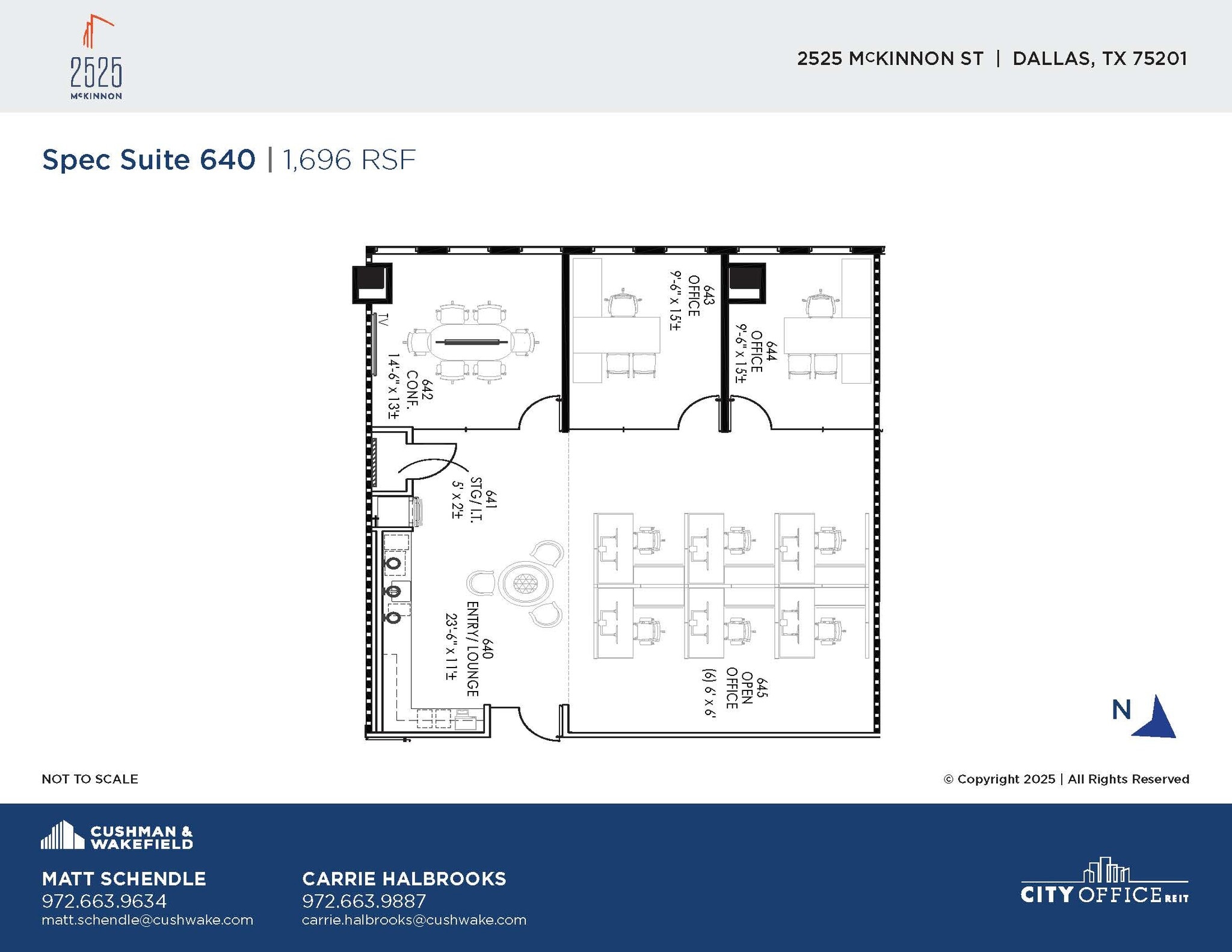 2525 McKinnon St, Dallas, TX for lease Floor Plan- Image 1 of 1