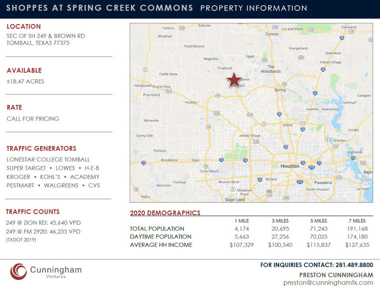 Hwy 249 & Brown Rd, Tomball, TX for sale - Building Photo - Image 2 of 6