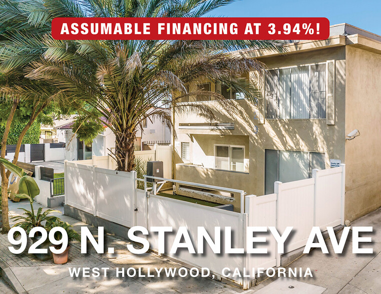 929 N Stanley Ave, West Hollywood, CA for sale - Building Photo - Image 1 of 11