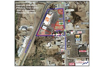 2905 N Broadway, Pittsburg, KS - AERIAL  map view