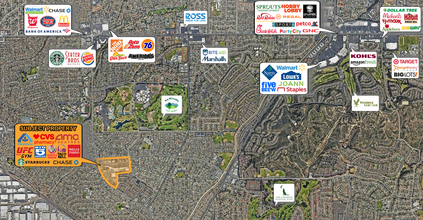 15058-15088 Rosecrans Ave, La Mirada, CA - AERIAL  map view