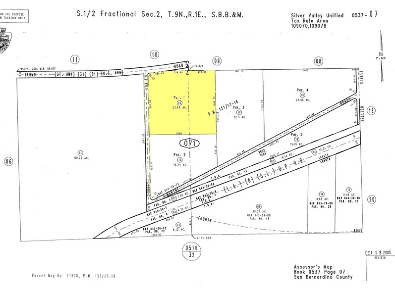 Marine Rd & Jellico Rd, Yermo, CA for sale - Plat Map - Image 1 of 1