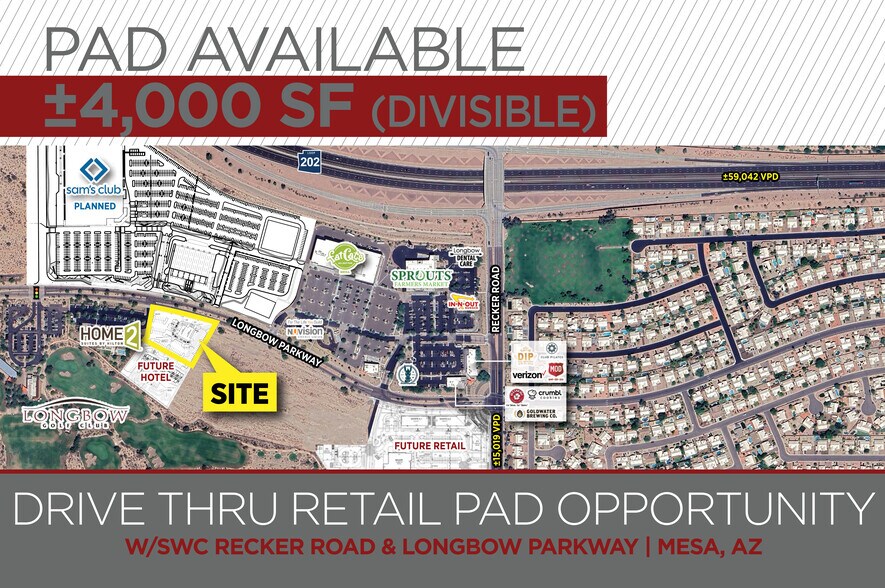 W/SWC Recker Rd & Longbow Pky, Mesa, AZ for lease - Building Photo - Image 1 of 2
